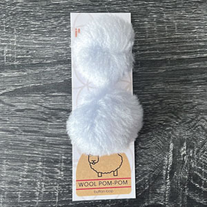Ikigai Fiber Wool Pom Poms - Light Grey Wool Pom 6cm