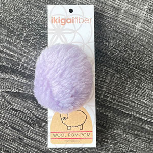 Wool Pom Poms - Lavender Wool Pom 8cm by Ikigai Fiber