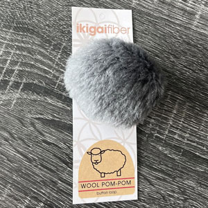 Ikigai Fiber Wool Pom Poms - Grey Wool Pom 8cm
