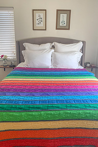 Jimmy Beans Wool PDF Patterns - Cascading Rainbows Blanket