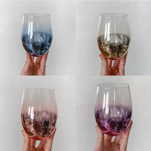 The Frank Shawl - Starry Night Wine Glass Set of 4 by Jimmy Beans Wool