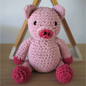 Hoooked Plush Crochet Toys - Piglet Maggie