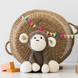 Hoooked Plush Crochet Toys - Monkey Mace