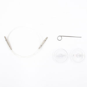 Interchangeable Needle Cords - Clear - 16"/40 cm [for 3.5" tips] by Lykke