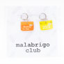 Jimmy Beans Wool Stitch Markers  - Orange & Yellow Malabrigo Club 2023