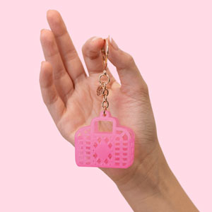 Itty Bitty Bag Charm - Retro Neon Pink by Sun Jellies