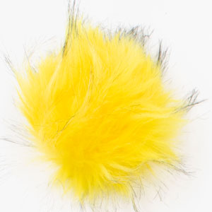 Jimmy Beans Wool Faux Fur Pom Poms w Snap - Yellow