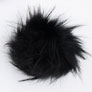 Jimmy Beans Wool Faux Fur Pom Poms w Snap - Black Accessories photo