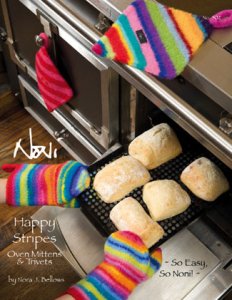 Noni Patterns - Happy Stripes Oven Mitts and Trivets Pattern