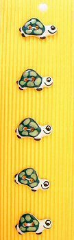 Incomparable Buttons Ceramic Buttons - L123 - Turtles
