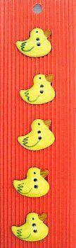 Incomparable Buttons Ceramic Buttons - L163 - Yellow Ducks