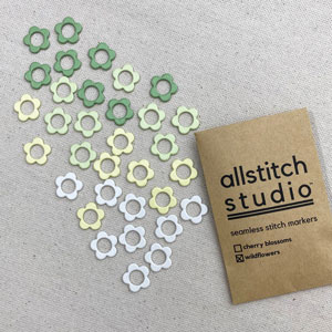 Seamless Stitch Markers - Large - Wildflowers by Allstitch Studio