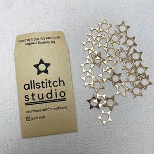 Allstitch Studio Seamless Stitch Markers  - Gold Stars photo
