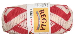 Schachenmayr Regia 4-Ply Color Yarn - 5392 - Nation Red/White