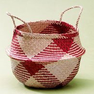 Lantern Moon Rice Baskets - Small Cranberry Basket