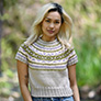 Cascade Colorful Yoke Cropped Pullover Kit