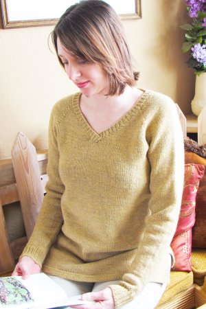 Knitting Pure and Simple Women's Sweater Patterns - 9726 - Neckdown Pullover Tunic Pattern