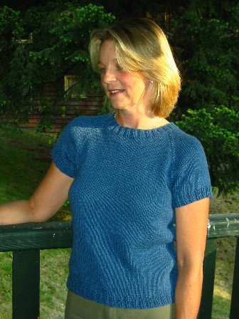Knitting Pure and Simple Summer Sweater Patterns - 233 - Neck Down Shaped T Shirt Pattern