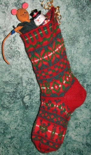 KnittinIt Patterns - Fair Isle Christmas Stocking Pattern