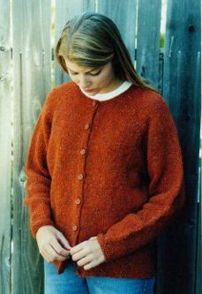 Knitting Pure and Simple Women's Cardigan Patterns - 9725 - Neckdown Cardigan for Women Pattern