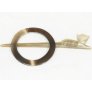 Carved Horn Shawl Pins - Light Cat