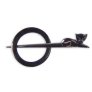Lantern Moon Carved Horn Shawl Pins - Dark Cat Accessories photo