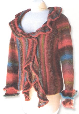KnitWhits Patterns - Flamenca Ruffled Cardigan Pattern