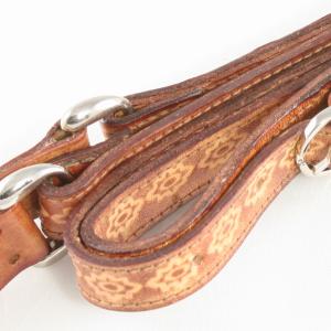 Grayson E Long Narrow Stamped Leather Handle - Buckskin