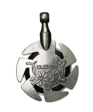 Clover Yarn Cutter Pendant - Antique Silver (3106)