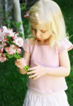 Never Not Knitting Patterns - Spring Garden Tee - Child Pattern