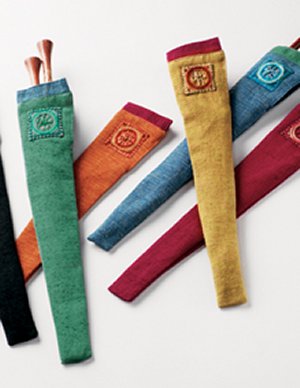 Lantern Moon Silk Needle Sleeves - Embroidered Silk Needle Sleeves - Assorted Colors