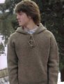 Knitting Pure and Simple Men's Sweater Patterns - 105 - Neckdown Hooded Pullover for Men