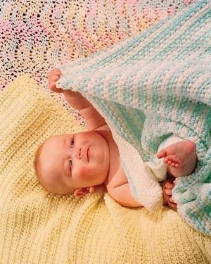 Fiber Trends Pattern Patterns - Easy Crocheted Baby Blankets - Collection 1 Pattern