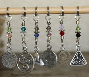 Victoria S Beaded Stitch Markers - zCeltic Path