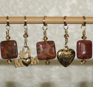 Victoria S Beaded Stitch Markers - Mom's Markers