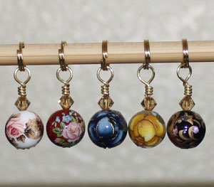 Victoria S Beaded Stitch Markers - My Mother's Garden