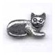 Danforth Pewter Buttons - Carlisle Cat -  7/8"