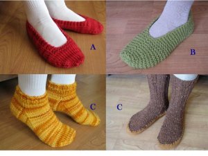 Knitting Pure and Simple Sock Patterns - 107 - Lots of Slippers Pattern