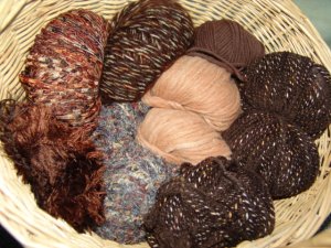 Muench Luxury Yarn Grab Bag - Tan/Brown/Natural - Large