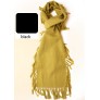 Lantern Moon Knotted Fringe Scarf Accessories - Black