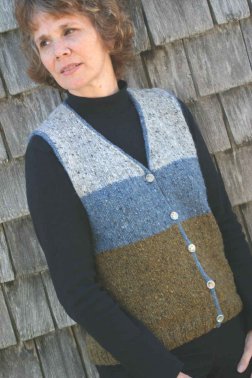 Knitting at Knoon Patterns - Twipple Tweed Vest Pattern