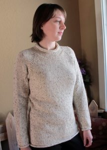 Knitting Pure and Simple Women's Sweater Patterns - 9724A New Neckdown Pullover Pattern