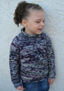 Knitting Pure and Simple Baby & Children Patterns - 0112 - Children's Bulky Topdown Pullover Pattern