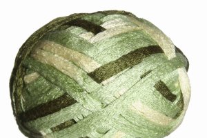 Knitting Fever Flounce Yarn - z04 Natural, Green, Hunter