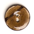 Jim Knopf Wood Buttons - Coconut and Enamel - Light Brown - 1.5"