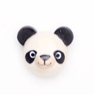 Jim Knopf Wood Buttons - Critters - Panda - 7/8"