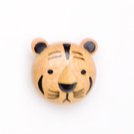 Jim Knopf Wood Buttons - Critters - Tiger - 7/8"
