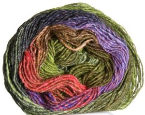 Noro Silk Garden Lite Yarn - 2012 Olive, Purples, Salmon (Discontinued)