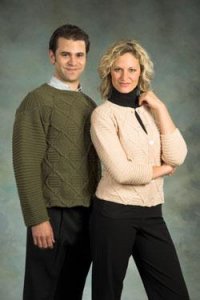 Plymouth Yarn Sweater & Pullover Patterns - 1789 Worsted Merino Superwash Sweater and Cardigan Pattern