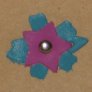 Grayson E Soft Leather Flowers Accessories - Tiny Blue and Pink